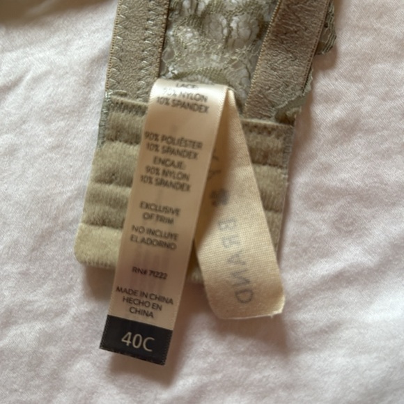 Lucky Brand Blue and Gray Floral Lace Underwire Bra Size 40C - Picture 5 of 7